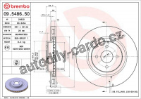Brzdový kotouč BREMBO 09.5486.50 - FORD