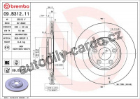 Brzdový kotouč BREMBO 09.B312.11 - JAGUAR