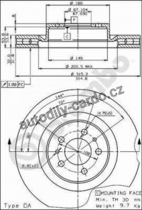 Brzdový kotouč BREMBO 09.5183.40 - FERRARI