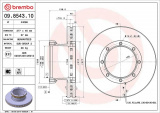 Brzdový kotouč BREMBO 09.8543.10