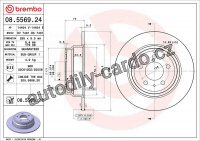 Brzdový kotouč BREMBO 08.5569.24 - VOLVO