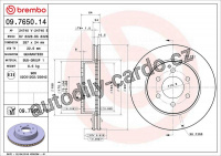 Brzdový kotouč BREMBO 09.7650.11
