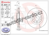 Brzdový kotouč BREMBO 09.8004.51
