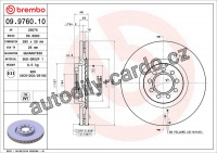 Brzdový kotouč BREMBO 09.9760.10 - IVECO