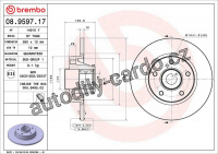 Brzdový kotouč BREMBO 08.9597.17 - NISSAN, OPEL, RENAULT