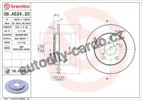 Brzdový kotouč BREMBO 08.A534.20