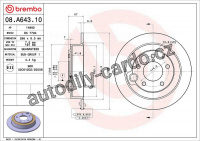 Brzdový kotouč BREMBO 08.A643.10