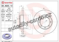 Brzdový kotouč BREMBO 08.A650.10