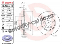 Brzdový kotouč BREMBO 09.D208.11