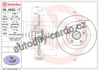 Brzdový kotouč BREMBO 08.A826.17