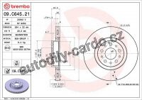 Brzdový kotouč BREMBO 09.C645.21 - FIAT