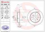 Brzdový kotouč BREMBO 08.5582.10 - ROVER