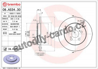 Brzdový kotouč BREMBO 08.A534.30