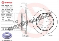 Brzdový kotouč BREMBO 09.A334.11