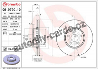 Brzdový kotouč BREMBO 09.9790.10 - TOYOTA