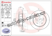 Brzdový kotouč BREMBO 08.A714.10  nahrazen 08.A714.11