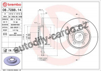 Brzdový kotouč BREMBO 08.7288.11