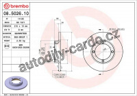 Brzdový kotouč BREMBO 08.5026.10 - SUZUKI
