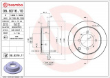 Brzdový kotouč BREMBO 08.8316.10 - MITSUBISHI