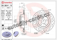 Brzdový kotouč BREMBO 09.B041.1X
