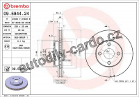 Brzdový kotouč BREMBO 09.5844.21 Brzdový kotouč BREMBO 09.5844.21