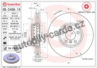 Brzdový kotouč BREMBO 09.C406.13 - BMW