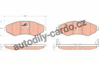 Sada brzdových destiček TRW GDB3347 - DAEWOO LACETTI, NUBIRA
