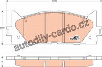 Sada brzdových destiček TRW GDB3429 - TOYOTA CAMRY 06-