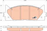 Sada brzdových destiček TRW GDB3429 - TOYOTA CAMRY 06-