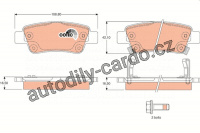 Sada brzdových destiček TRW GDB3446 - HONDA CR-V