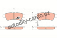 Sada brzdových destiček TRW GDB3405 - NISSAN NAVARA, PATHFINDER