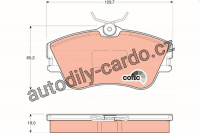Sada brzdových destiček TRW GDB1092 - VW TRANSPORTER T4