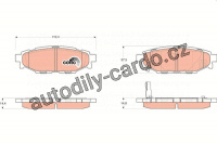 Sada brzdových destiček TRW GDB3373 - SUBARU LEGACY