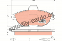 Sada brzdových destiček TRW GDB1216 - FIAT SCUDO