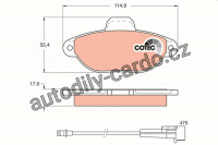 Sada brzdových destiček TRW GDB1115 - FIAT PUNTO