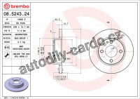 Brzdový kotouč BREMBO 08.5243.24 - ŠKODA