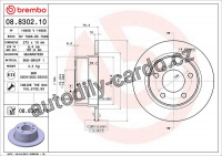 Brzdový kotouč BREMBO 08.8302.10 - BMW