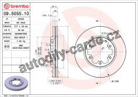Brzdový kotouč BREMBO 09.5055.10 - FORD, NISSAN