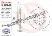 Brzdový kotouč BREMBO 09.B272.10 - MAZDA
