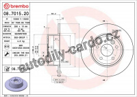 Brzdový kotouč BREMBO 08.7015.21