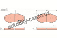 Sada brzdových destiček TRW GDB1517 - FIAT DUCATO