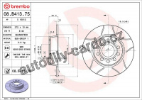 Brzdový kotouč BREMBO 08.B413.75