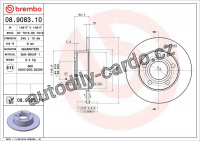 Brzdový kotouč BREMBO 08.9083.11