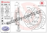Brzdový kotouč BREMBO 09.C395.13 - BMW
