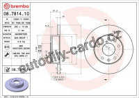 Brzdový kotouč BREMBO 08.7814.10 - LAND ROVER