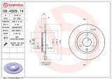 Brzdový kotouč BREMBO 08.4929.14 - CITROËN, PEUGEOT