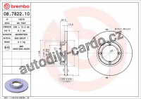 Brzdový kotouč BREMBO 08.7822.10 - CHEVROLET