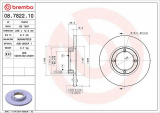 Brzdový kotouč BREMBO 08.7822.10 - CHEVROLET
