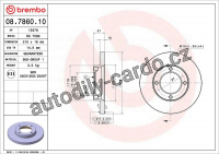 Brzdový kotouč BREMBO 08.7860.10 - DAIHATSU