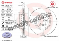 Brzdový kotouč BREMBO 09.C399.13 - BMW